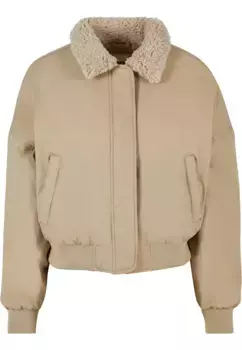 Куртка зимняя URBAN CLASSICS " Urban Classics Women's Ladies Pilot Bomber Jacket" (1 шт.), без капюшона, цвет Wetsand/Sand