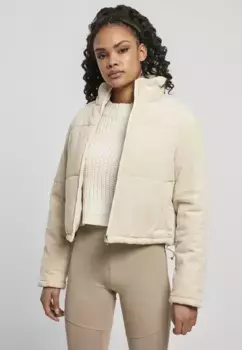 Куртка зимняя URBAN CLASSICS " Urban Classics Women's Ladies Corduroy Puffer Jacket" (1 шт.), без капюшона, белый