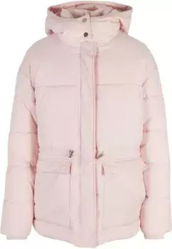 Куртка зимняя URBAN CLASSICS " Urban Classics Women's Ladies Waisted Puffer Jacket" (1 шт.), с капюшоном, розовый