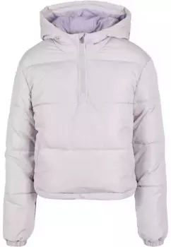 Куртка зимняя URBAN CLASSICS " Urban Classics Women's Ladies Puffer Pullover Jacket" (1 шт.), с капюшоном, цвет Softlilac