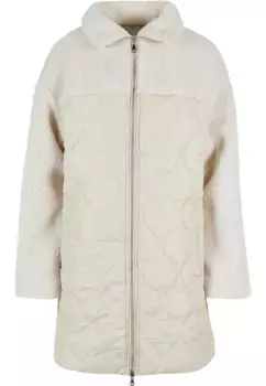 Куртка зимняя URBAN CLASSICS " Urban Classics Women's Ladies Oversized Sherpa Quilted Coat" (1 шт.), без капюшона, белый