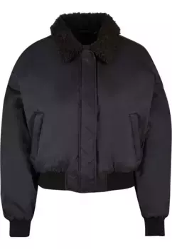 Куртка зимняя URBAN CLASSICS " Urban Classics Women's Ladies Pilot Bomber Jacket" (1 шт.), без капюшона, черный