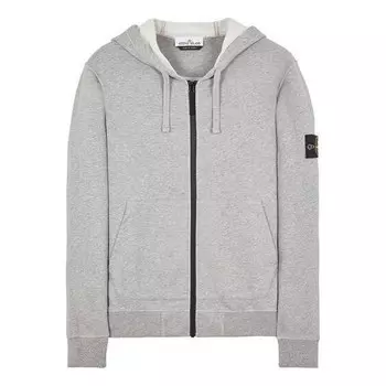 Куртка zip hoodie 'grey' Stone Island, серый