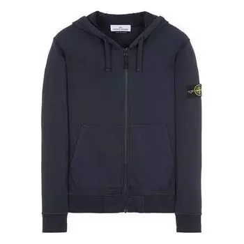 Куртка zip hoodie 'navy blue' Stone Island, синий
