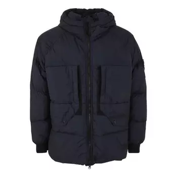 Куртка zip-up puffer jacket 'navy' Stone Island, синий