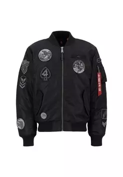 Куртки-Бомберы и летные куртки с нашивкой ma-1 Alpha Industries, черный