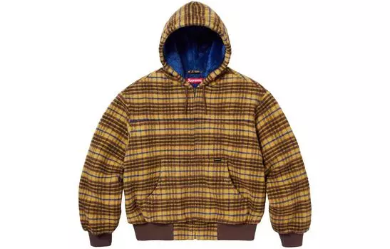 Куртка Supreme Plaid Wool, черный / красный