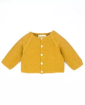 Курточка для девочки горчичного цвета с тесьмой Fina Ejerique, горчичный