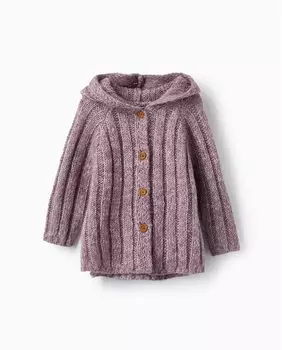 Курточка для девочки с капюшоном и застежкой на пуговицы Zippy, сиреневый