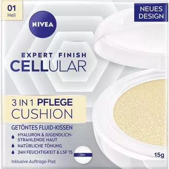 Кушон для ухода Expert Finish Cellular 3 в 1, светлый оттенок 01 NIVEA, 15 g