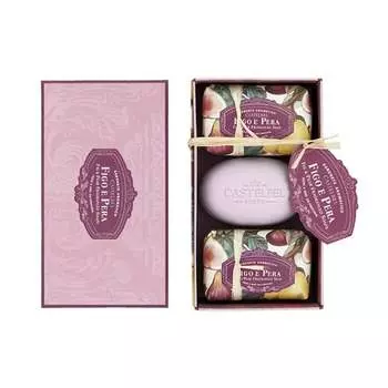 Кусковое мыло Castelbel Инжир и груша в подарочной упаковке 3 шт.