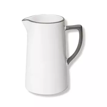 Кувшин для воды с серым краем 0,7 л Gmundner Keramik, белый/серый