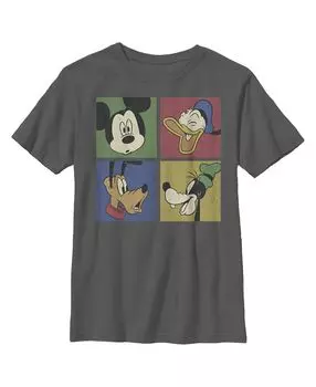Квадратная детская футболка с изображением Микки и друзей Микки Мауса для мальчиков Disney