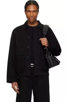 Квадратная джинсовая куртка Lemaire, черный