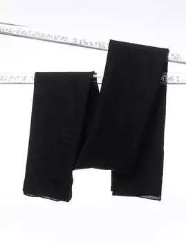 Квадратная Фактурная Шаль Черная Kayra