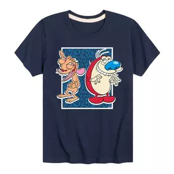 Квадратная футболка Nickelodeon Ren & Stimpy Laughing для мальчиков 8–20 лет Licensed Character