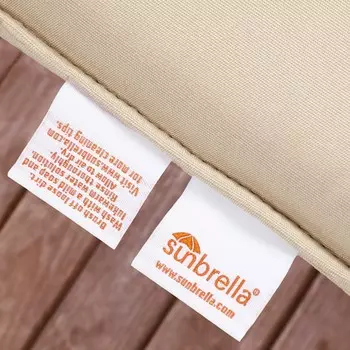 Квадратная напольная подушка Sunbrella Sorra Home 24 x 24 x 5 дюймов, бежевый