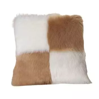 Квадратная наволочка, моющаяся, потайная молния, мягкая текстура, дизайн, плюшевая подушка, чехол для подушки для спальни, слегка загорелый, размеры: 50 см Stuttg