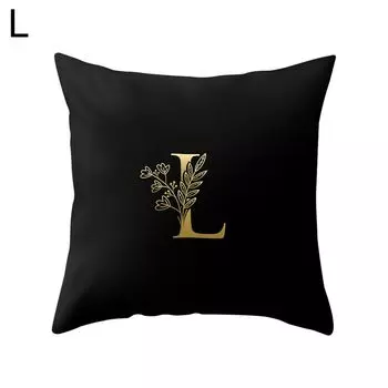 Квадратная наволочка с английскими буквами, наволочка, чехол для подушки, диван-кровать, украшение для автомобиля, кафе, офиса-L Stuttg