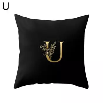 Квадратная наволочка с английскими буквами, наволочка, чехол для подушки, диван-кровать, украшение для автомобиля, кафе, офиса-U Stuttg