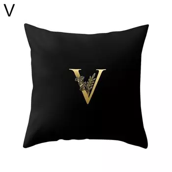 Квадратная наволочка с английскими буквами, наволочка, чехол для подушки, диван-кровать, автомобильное кафе, офисное украшение-V Stuttg