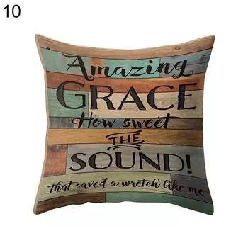 Квадратная наволочка с буквенным принтом, чехол для дивана, украшение для домашнего офиса-10 # Stuttg