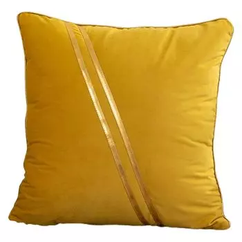 Квадратная наволочка в золотую полоску, дышащая декоративная наволочка, подарок на новоселье, Декор для гостиной, дивана, лимонно-желтый Stuttg
