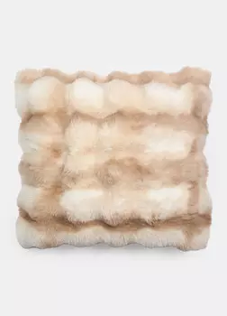 Квадратная подушка из экомеха Croff, бежевый