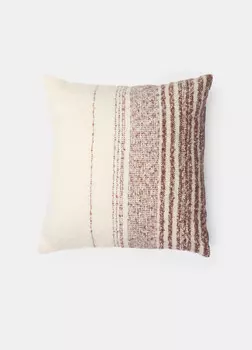 Квадратная полосатая подушка Croff, белый