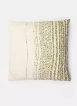 Квадратная полосатая подушка Croff, белый