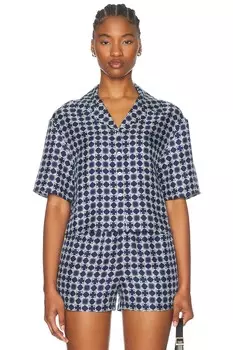 Квадратная рубашка Amiri, цвет Midnight Blue