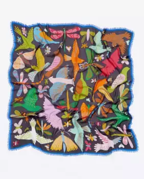 Квадратная шаль с принтом Bimba y Lola, серый