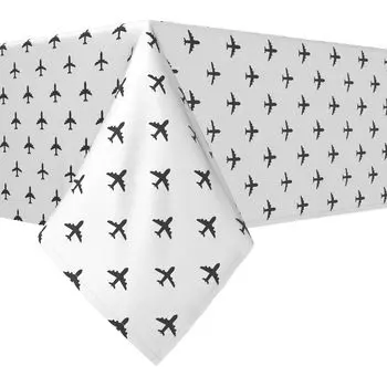 Квадратная скатерть, 100 % хлопок, 52х52 дюйма, Aircraft Design