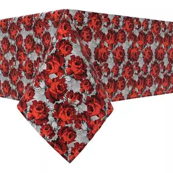 Квадратная скатерть, 100 % хлопок, 52х52 дюйма, цветочный 157