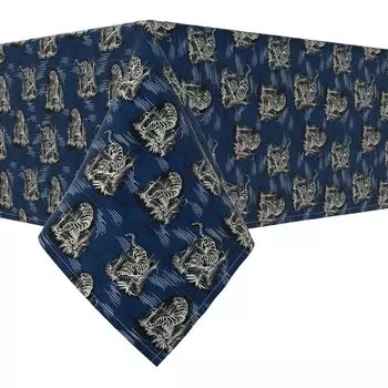 Квадратная скатерть, 100 % хлопок, 52х52 дюйма, цветочный 178