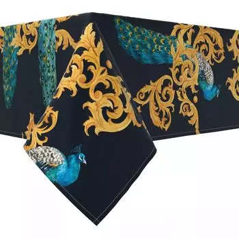 Квадратная скатерть, 100% хлопок, 52x52 дюйма, цветочный 164