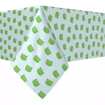 Квадратная скатерть, 100 % хлопок, 52x52 дюйма, лента Ribbit