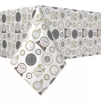 Квадратная скатерть, 100 % хлопок, 52x52 дюйма, вне времени.