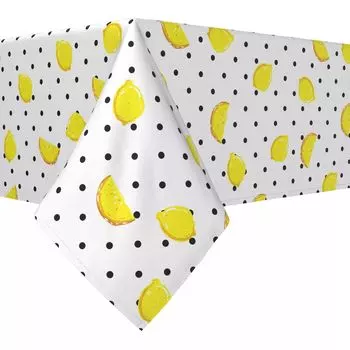Квадратная скатерть, 100% полиэстер, 60х60 дюймов, Summertime Lemons