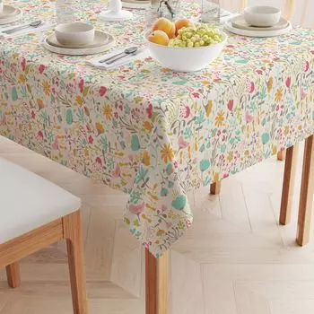 Квадратная скатерть, 100% полиэстер, 60x60 дюймов Blooming Springs