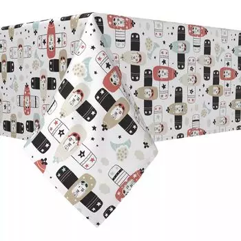 Квадратная скатерть, 100% полиэстер, 60x60 дюймов. Пилоты тигров в самолетах.