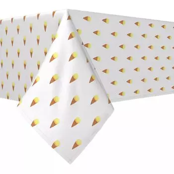 Квадратная скатерть, 100 % полиэстер, 60x60 дюймов, рожки для мороженого.