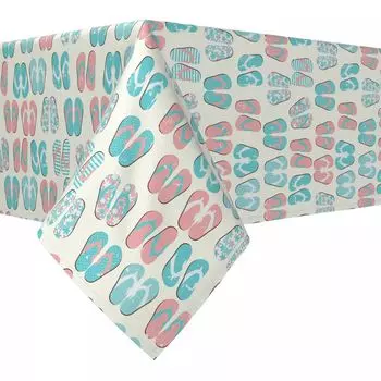 Квадратная скатерть, 100 % полиэстер, 60x60 дюймов, шлепанцы Ocean Beach