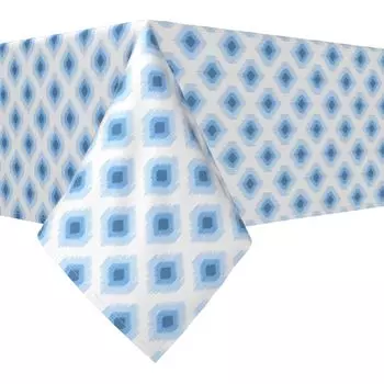 Квадратная скатерть, 100% полиэстер, 60x60 дюймов, светло-голубой дизайн Ikat