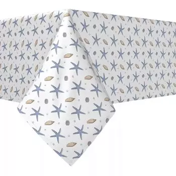 Квадратная скатерть, 100% полиэстер, 60x60 дюймов, украшение для морского побережья