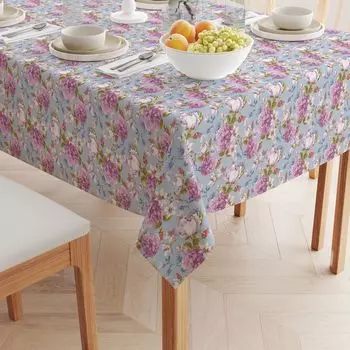Квадратная скатерть, 100 % полиэстер, 60x60 дюймов, винтажный цветочный узор «Бабочка».