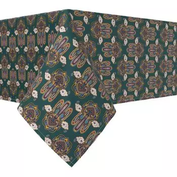 Квадратная скатерть, 100% полиэстер, 70х70 дюймов, декоративное украшение Хамса