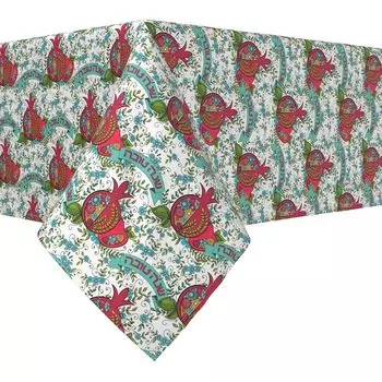 Квадратная скатерть, 100% полиэстер, 70х70 дюймов, с праздником Рош ха-Шана.