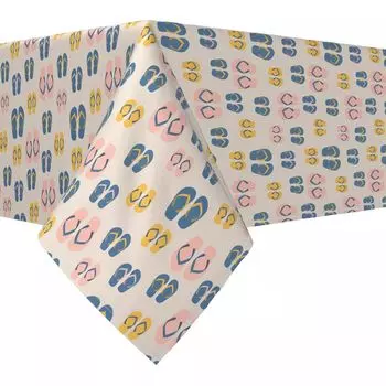 Квадратная скатерть, 100% полиэстер, 70х70 дюймов, шлепанцы.