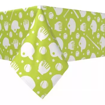 Квадратная скатерть, 100 % полиэстер, 70x70 дюймов, бейсбольное снаряжение.